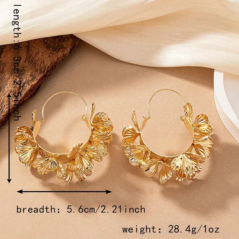 Elegant Flower Hoops