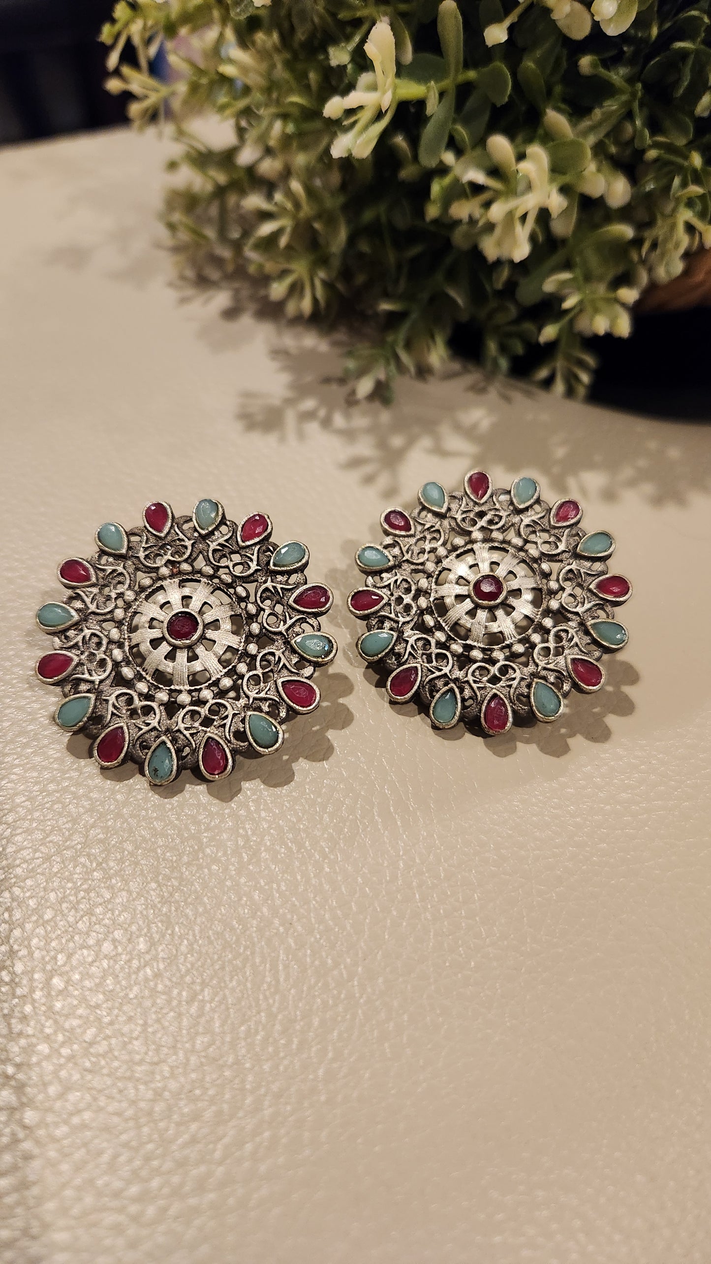 Chakra Oxidized Studs