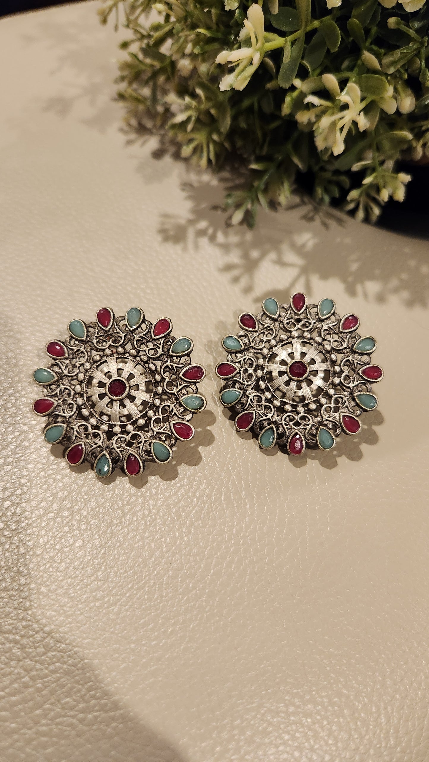 Chakra Oxidized Studs