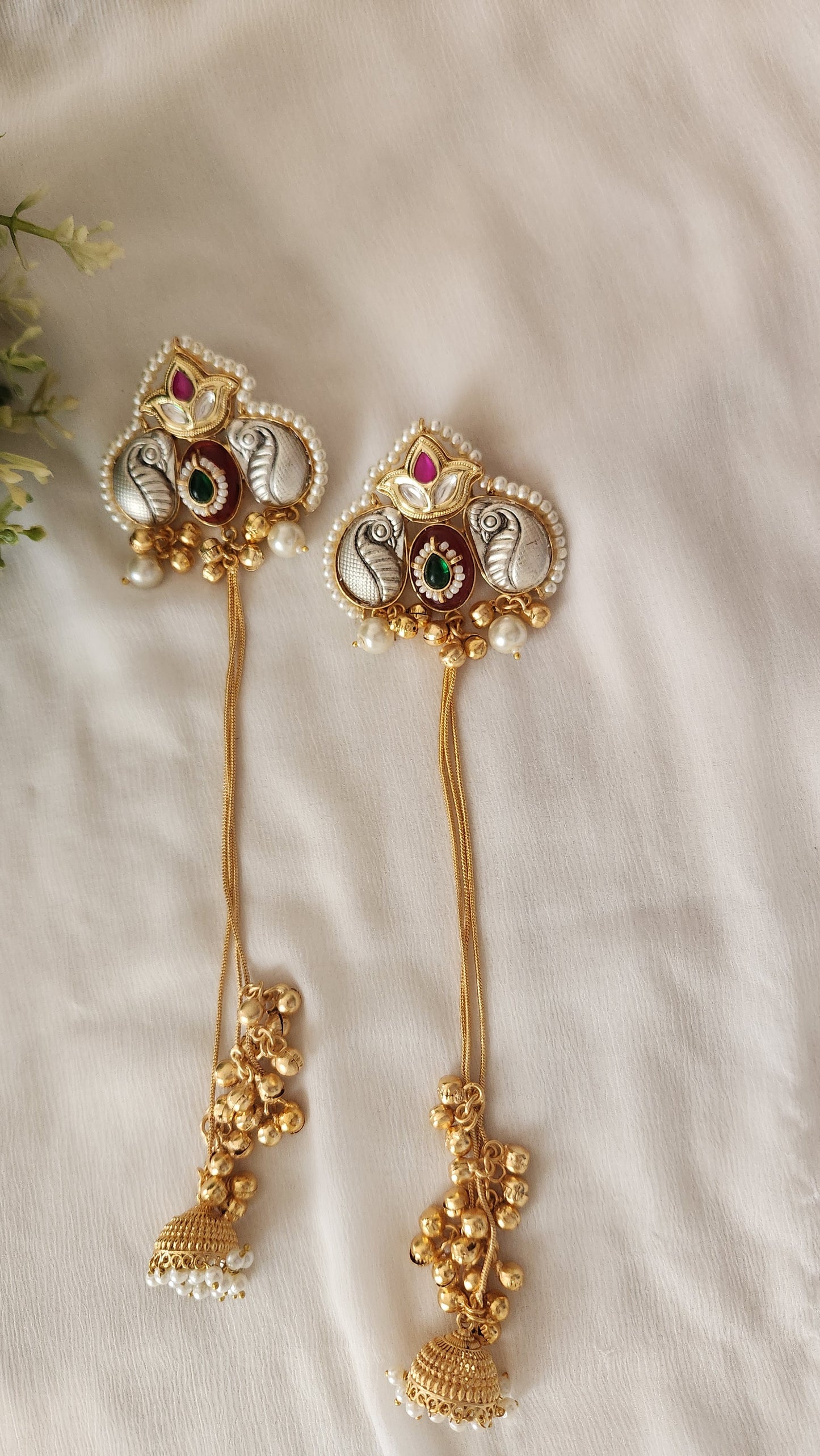 Dual Tone Kashmiri Jhumkas