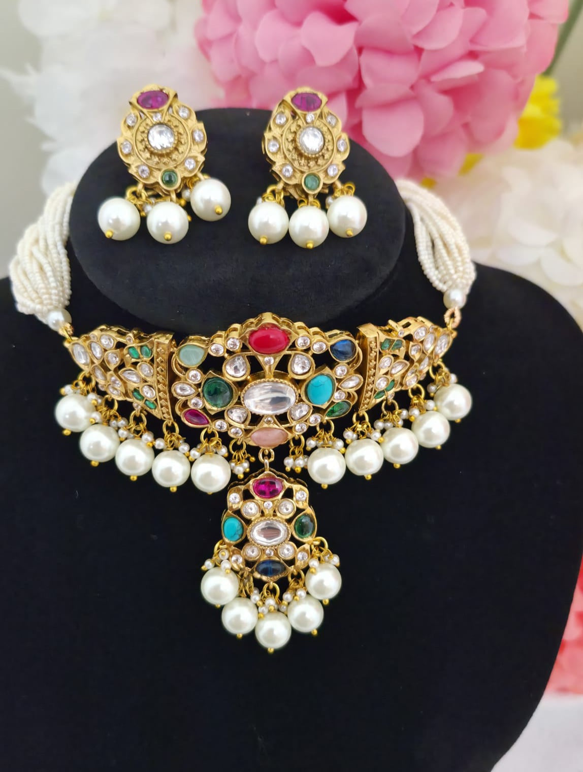 Pankhudi Kundan & Pearl set