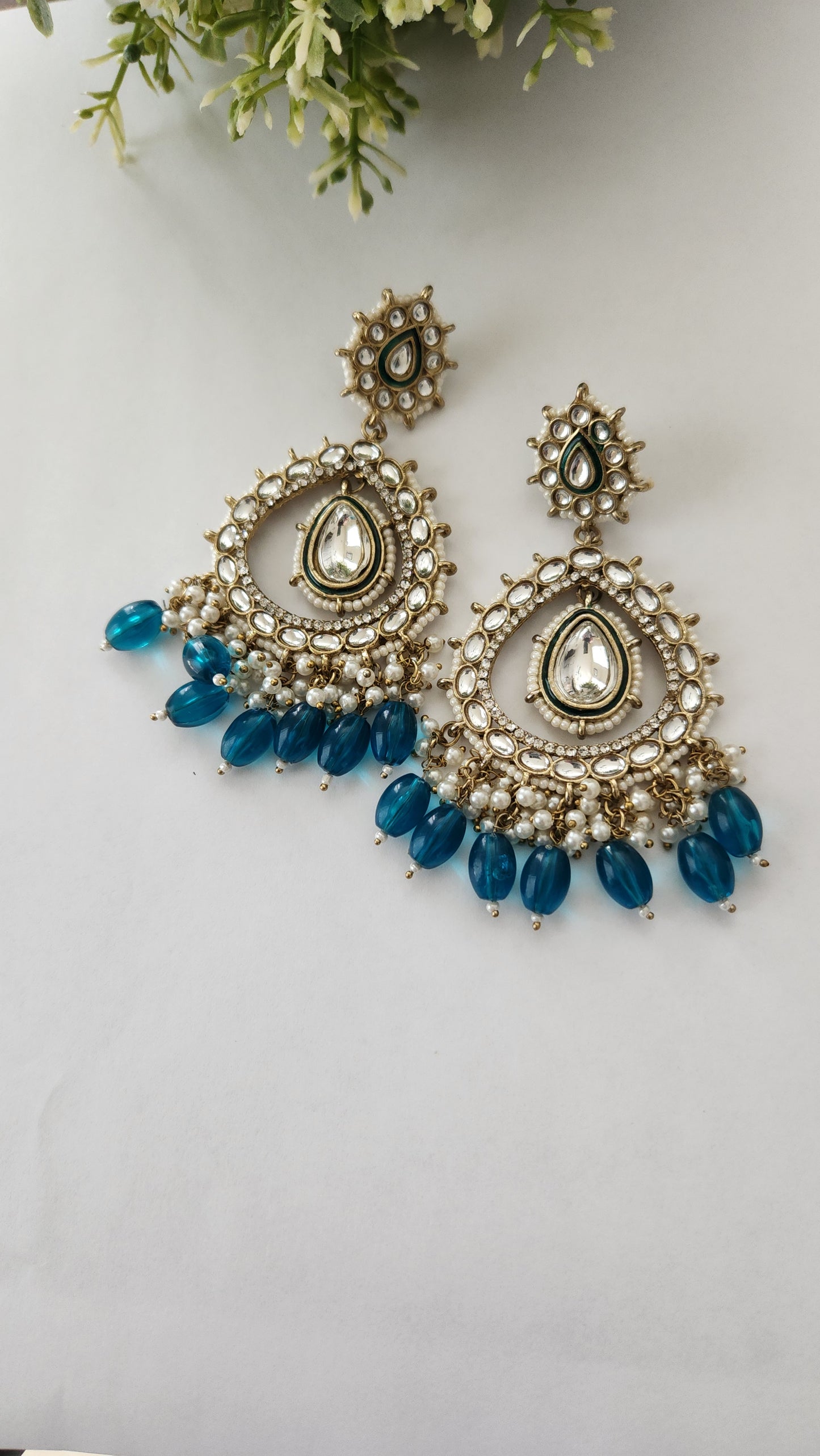 Kundan Chandbali earrings