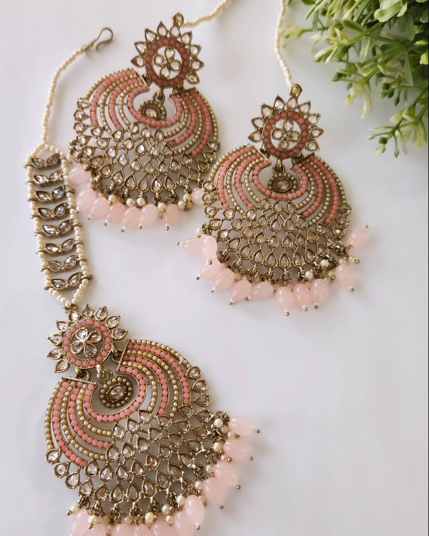Dilrooba Earrings & Mang tikka