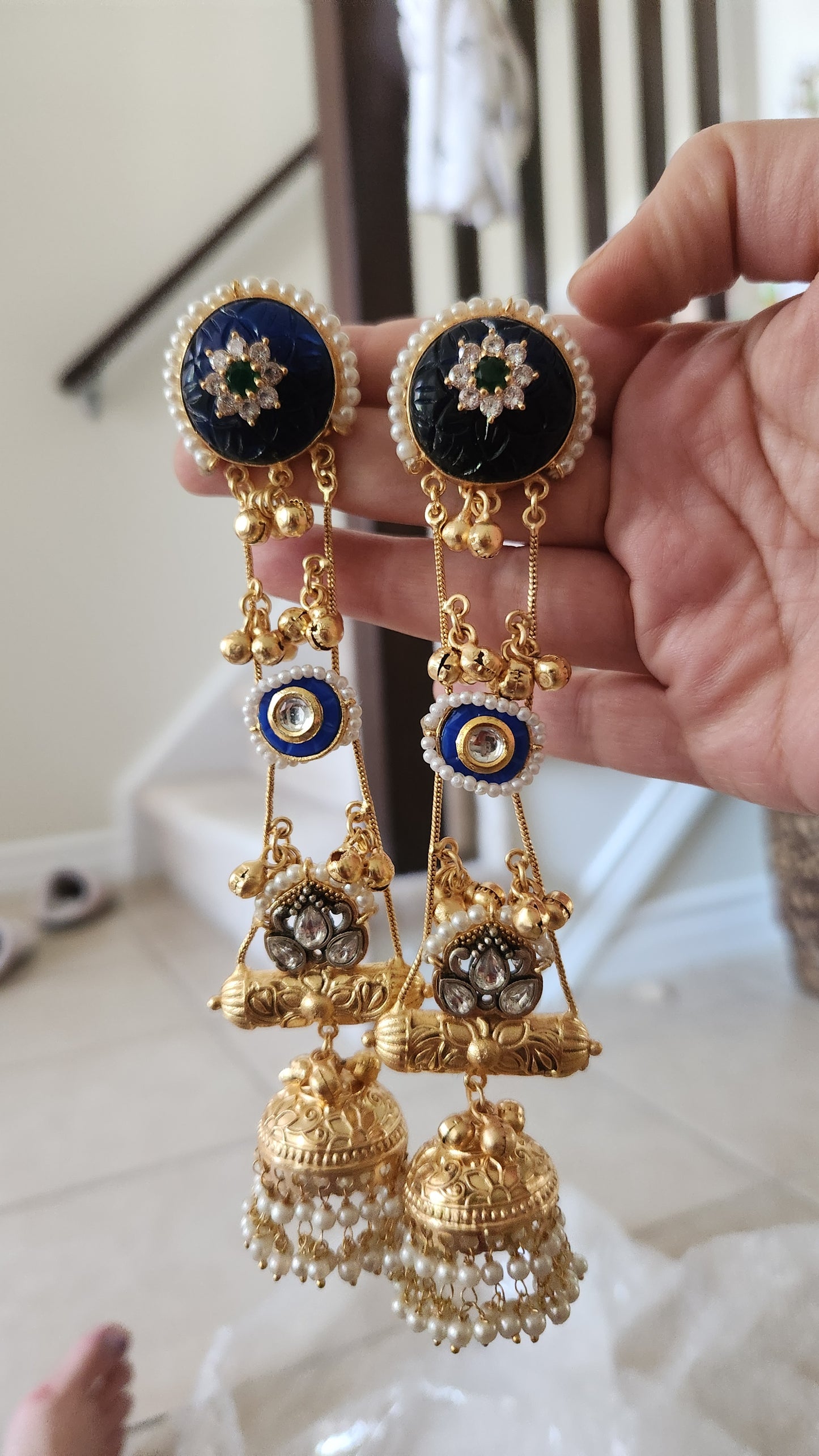 Neela Jhumkas