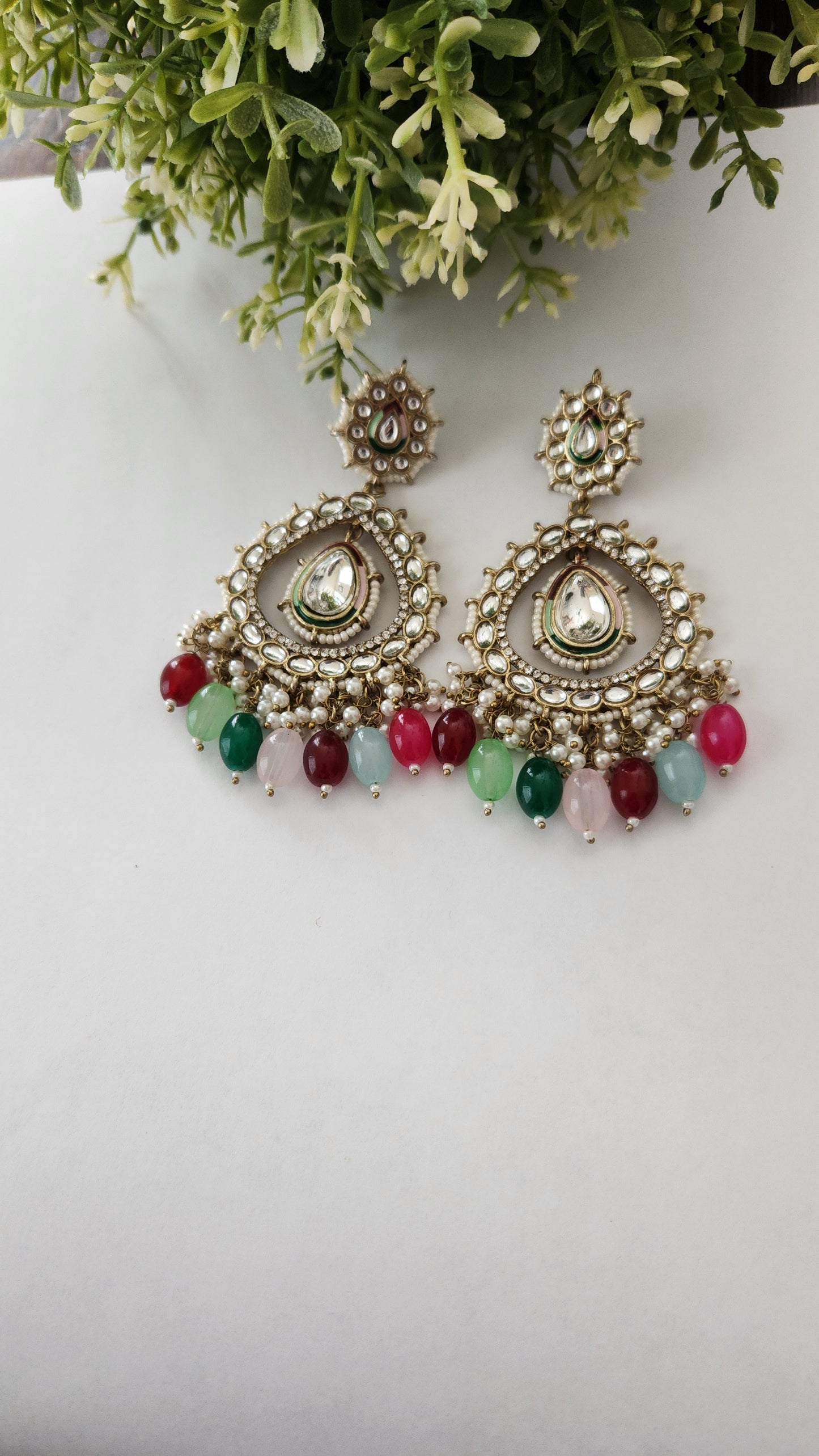 Kundan Chandbali earrings