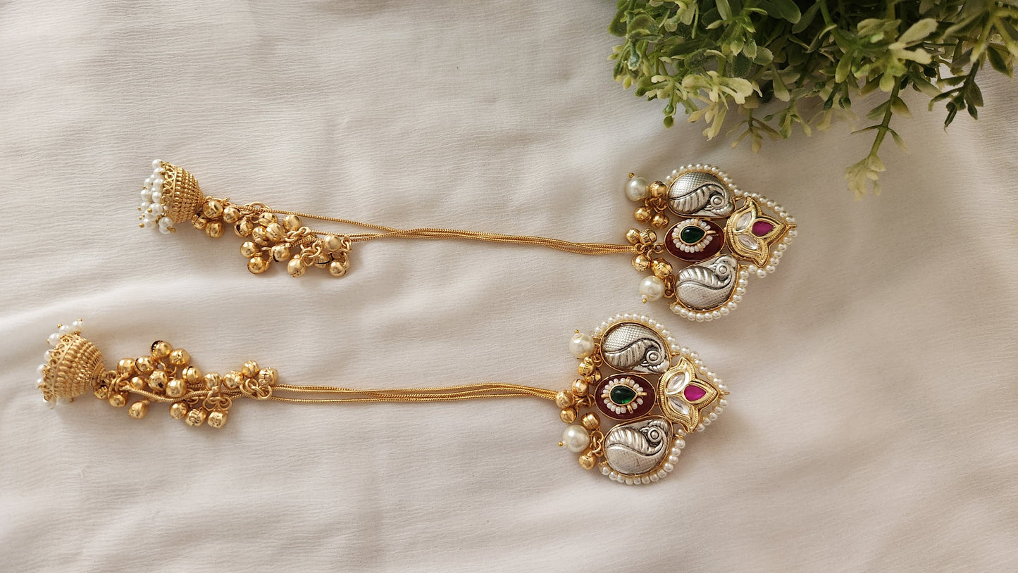Dual Tone Kashmiri Jhumkas