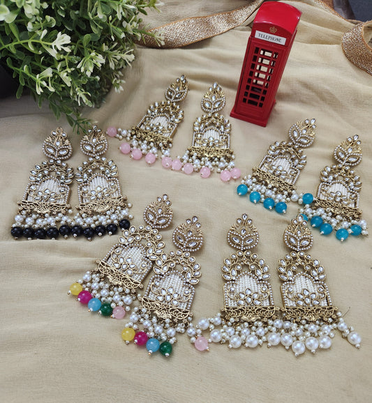Pearl Jhumkas various colors