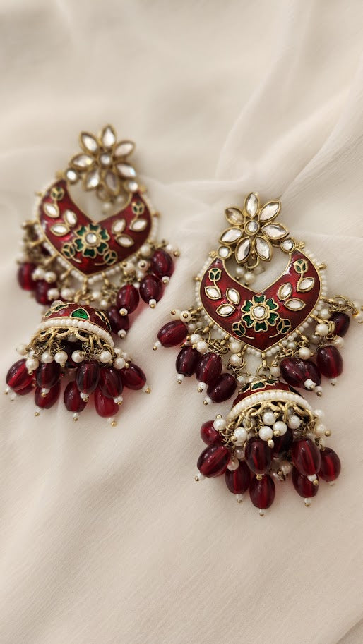 Lajjo Meenakari Jhumkas