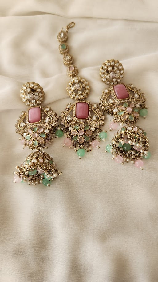 Siddhi AD Jhumkas With Mang Tikka