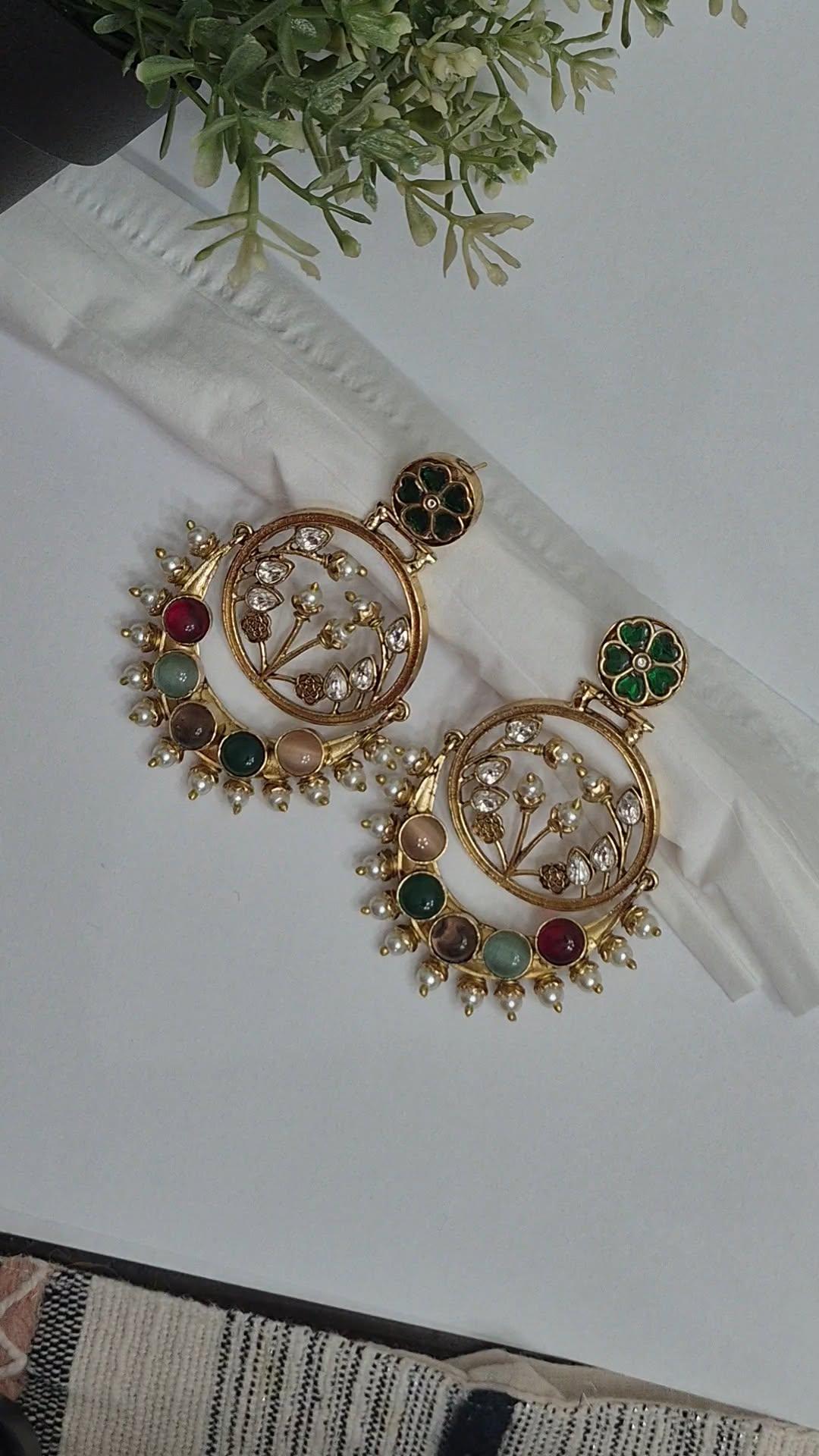 Kundan Earrings with pearls