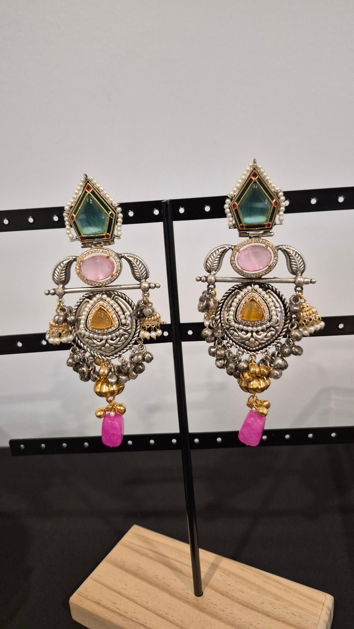 Suman Dual tone Kashmiri Earrings