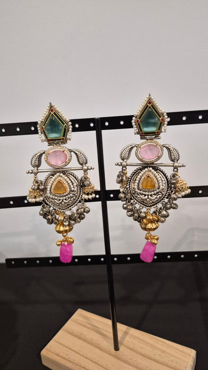 Suman Dual tone Kashmiri Earrings