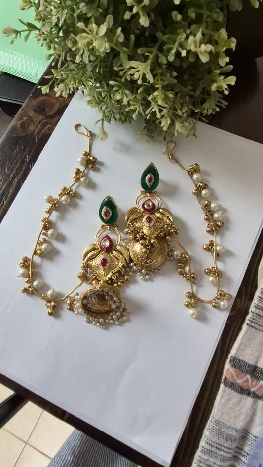 Sirat Kashmiri Jhumkas with Sahara