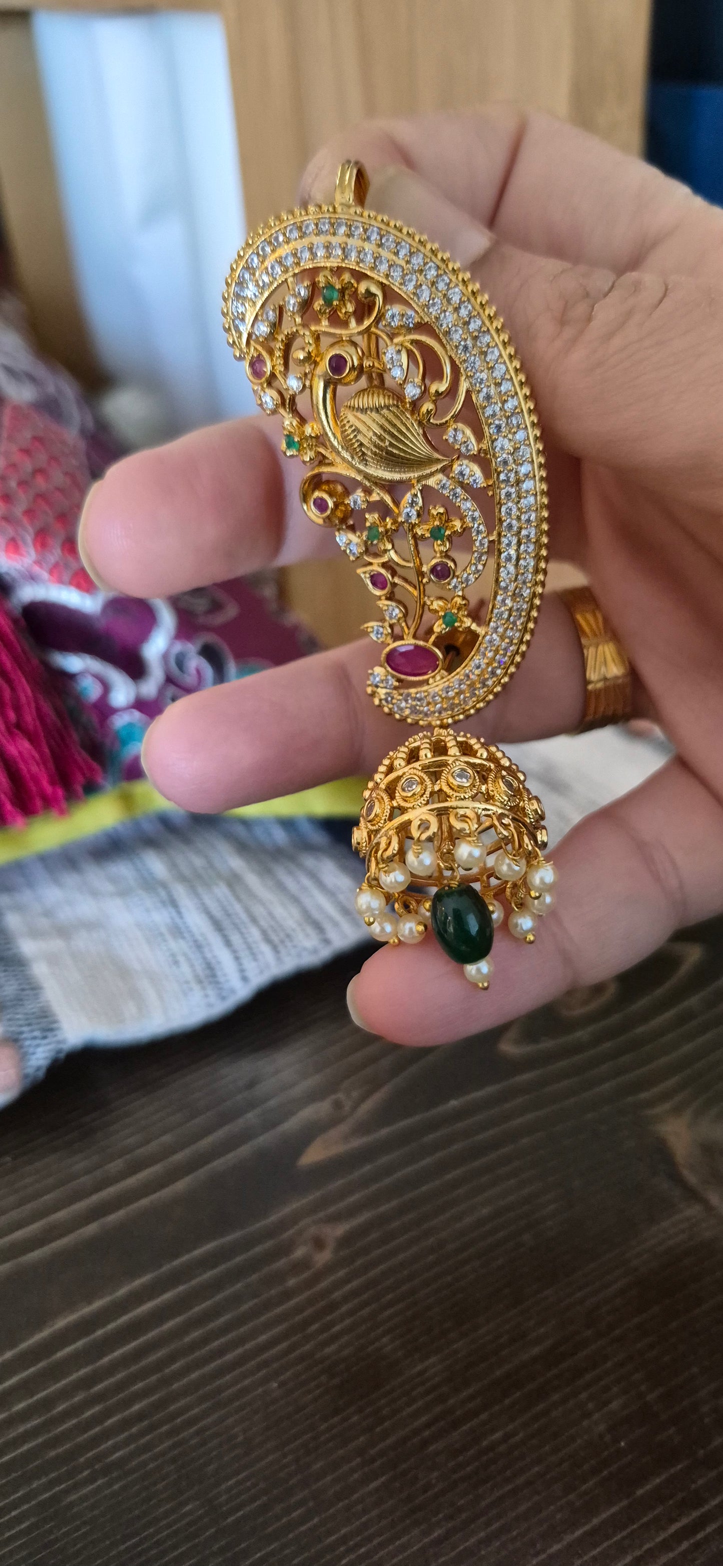 Pallavi Earcuff Jhumkas