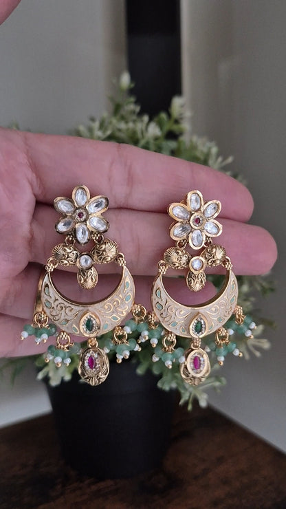 Shloka Gold finish earrings