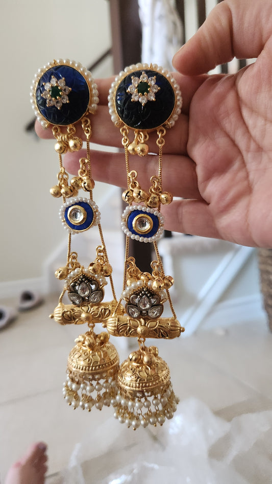 Neela Jhumkas