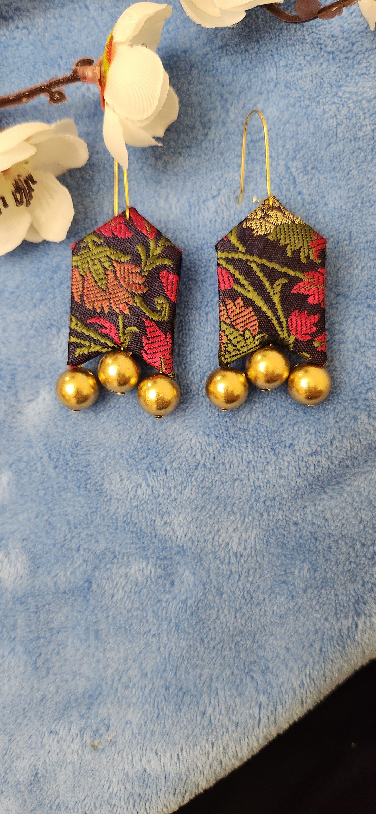 Purple fabric drops