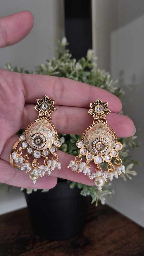 Shloka Gold finish earrings
