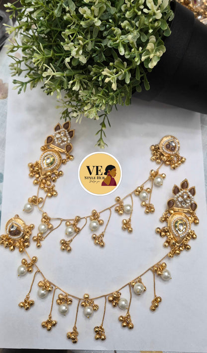 Apsara Kashmiri Earrings ( **white one is jhumroo only no pearls)