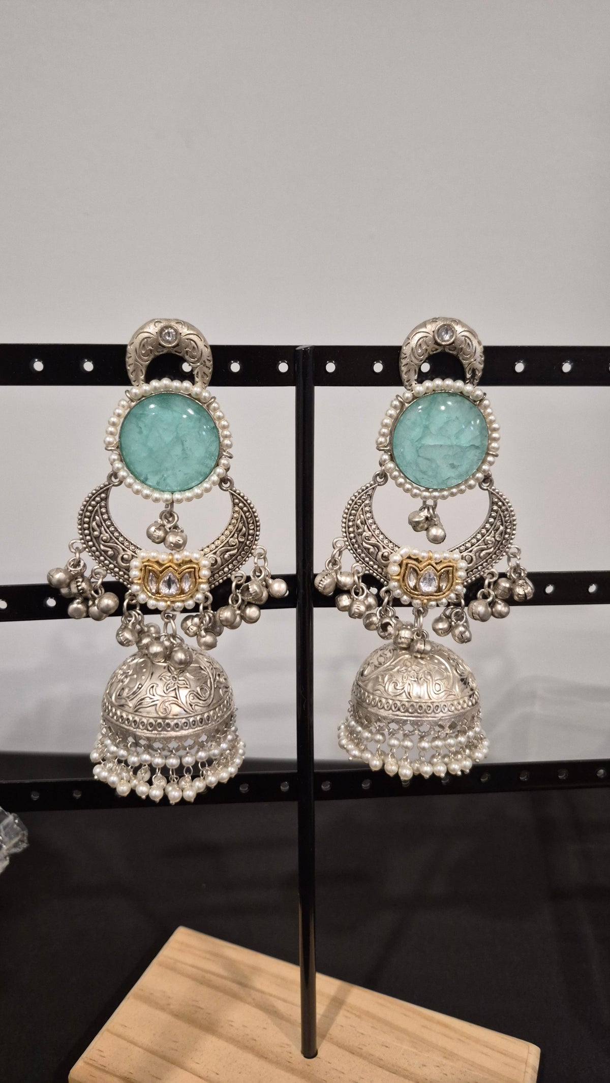 Ruchi German Silver jhumkas