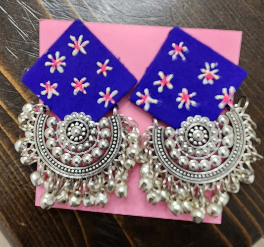 Blue Replica Silver Earrings