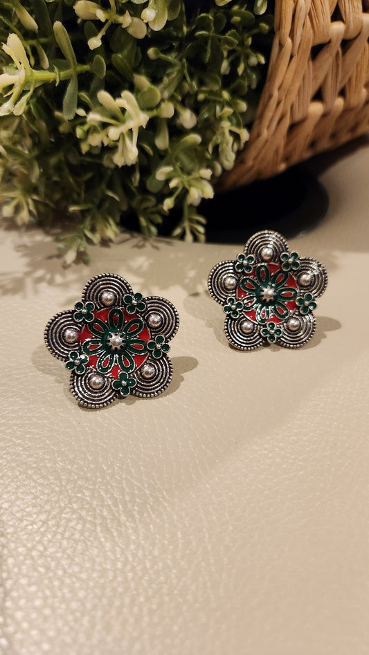 Phulkari Oxidized Studs