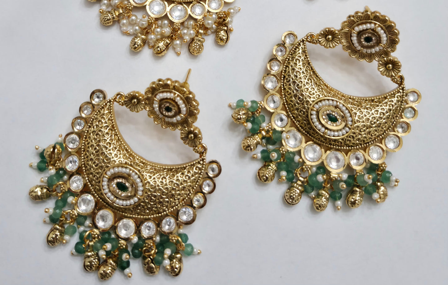 Crescent Kundan Earrings