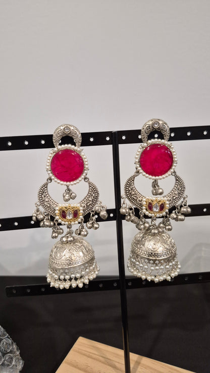 Ruchi German Silver jhumkas
