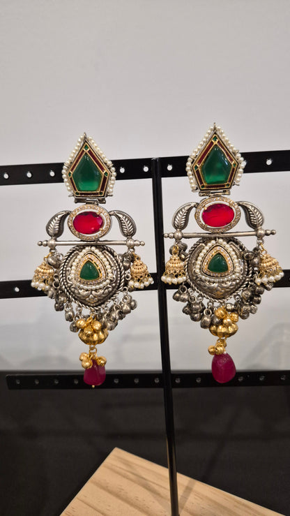 Suman Dual tone Kashmiri Earrings