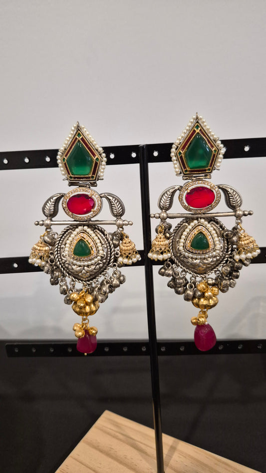 Suman Dual tone Kashmiri Earrings