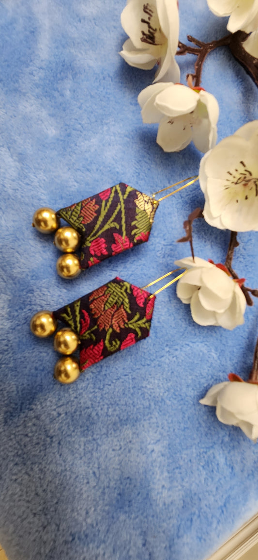 Purple fabric drops