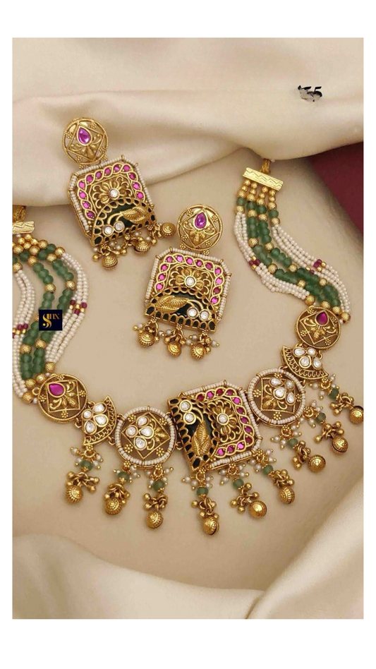 Sajni Neckpiece & Earrings set