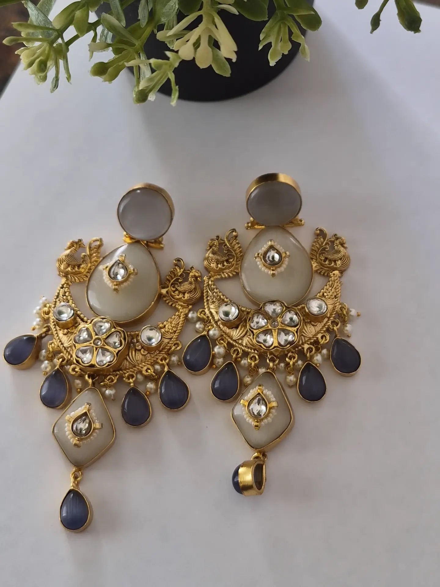 Jasmine Kundan Drops