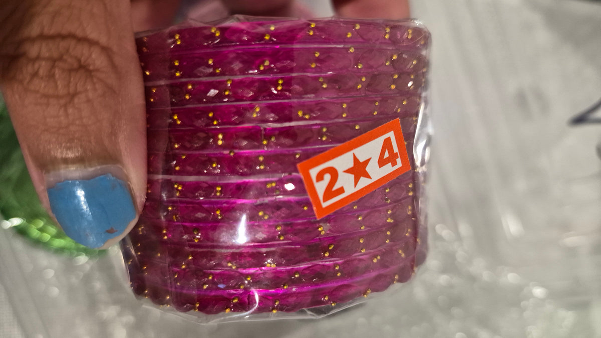 Raindrop Glass bangles 2.4