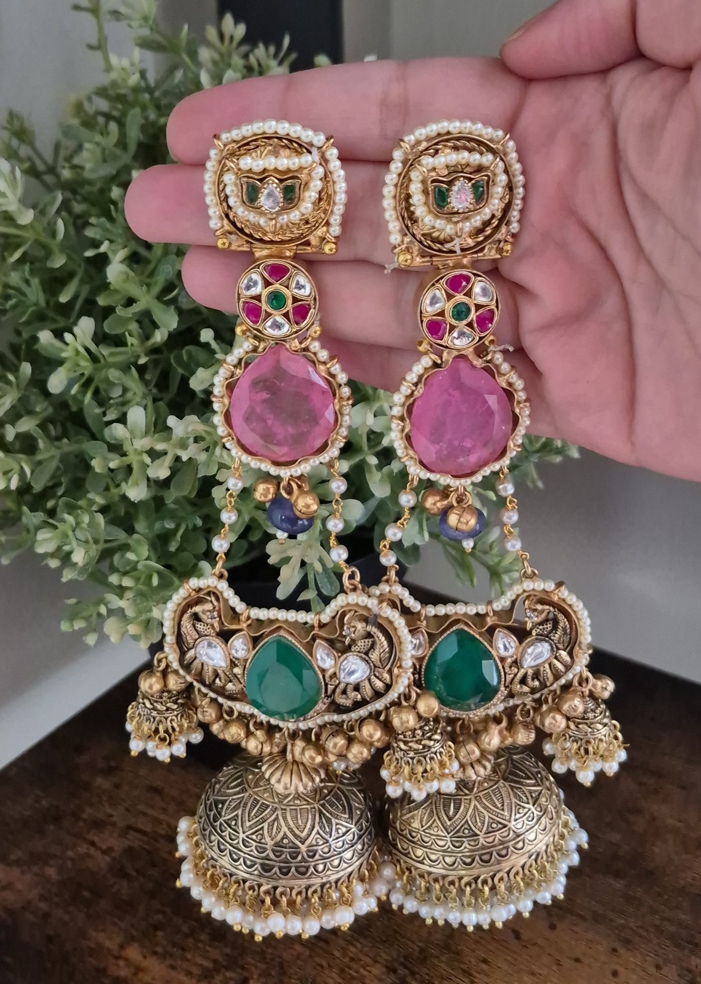 Ahana Antique Jhumkas
