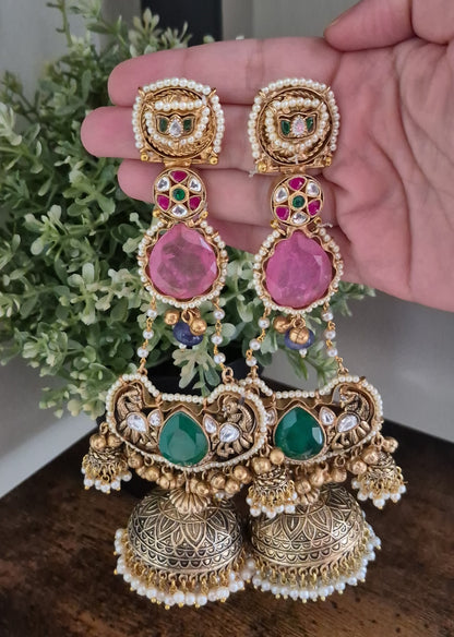 Ahana Antique Jhumkas