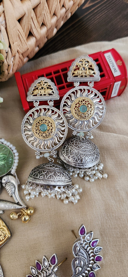 Dual Tone Anarkali Jhumas