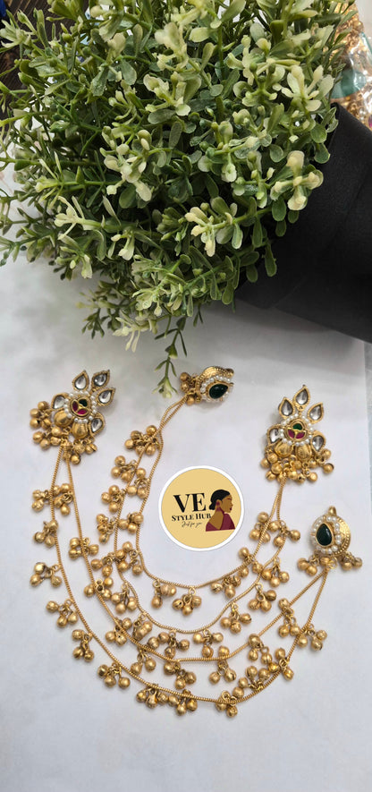 Apsara Kashmiri Earrings ( **white one is jhumroo only no pearls)