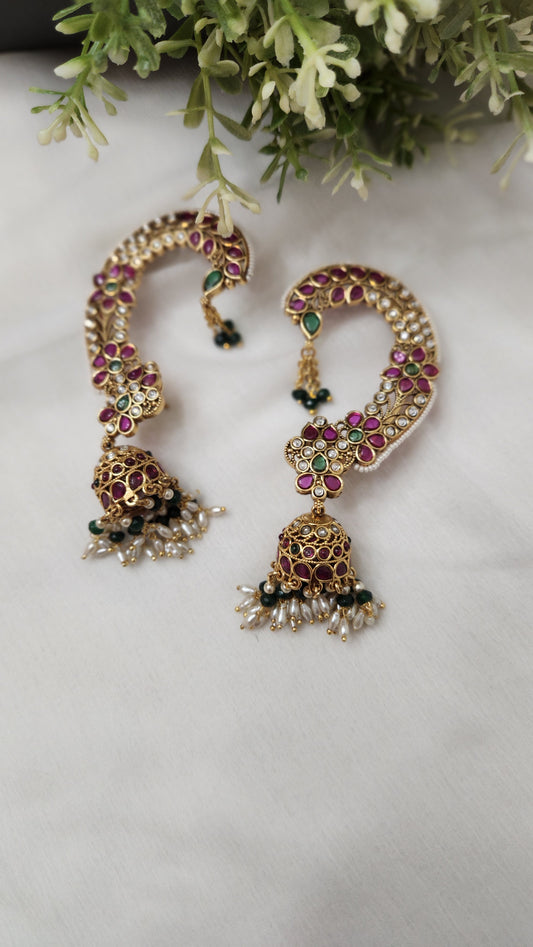 Pallavi Earcuff Jhumkas