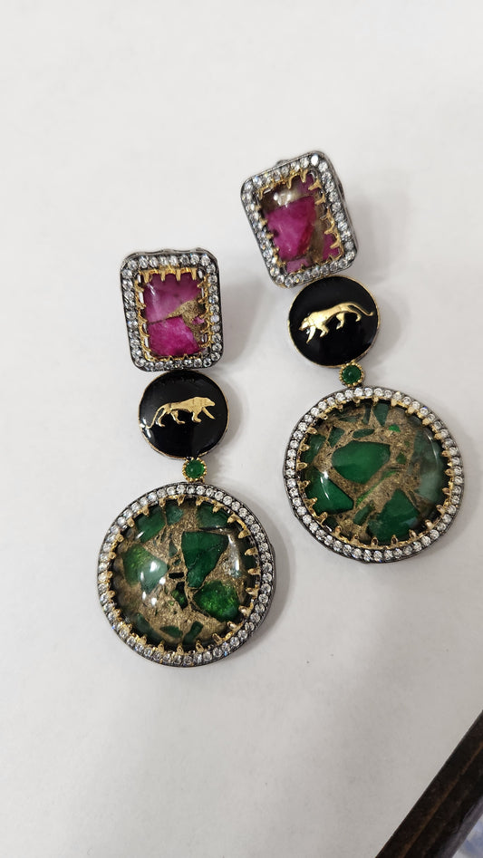 Marble stone Earrings (Sabhyasachi inspired)