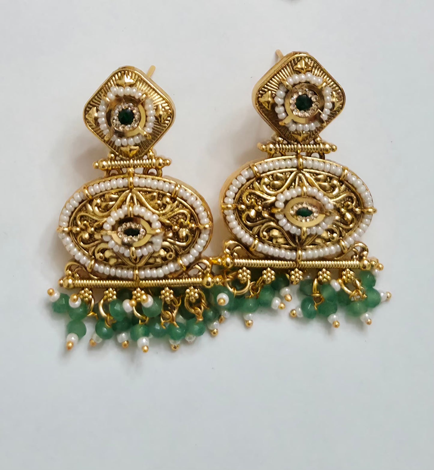 Gold finish earrings