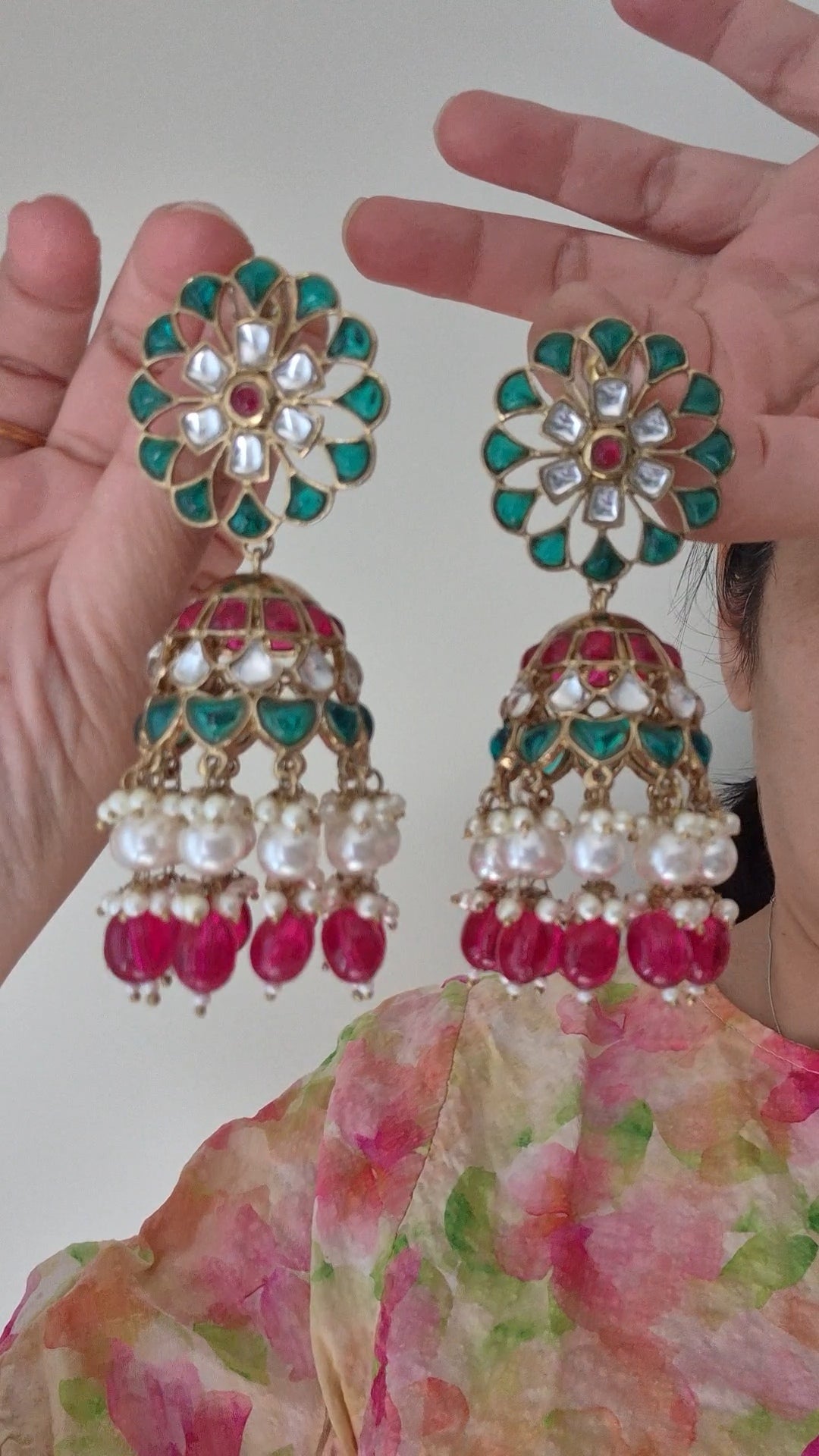 Ridhi pearl jhumkas