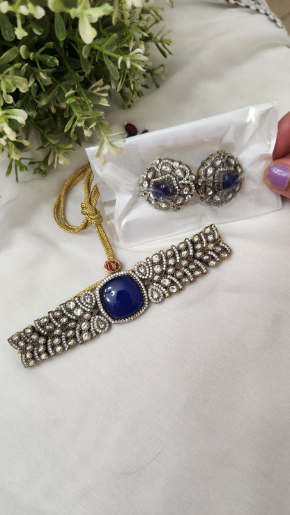 Royal Blue choker set