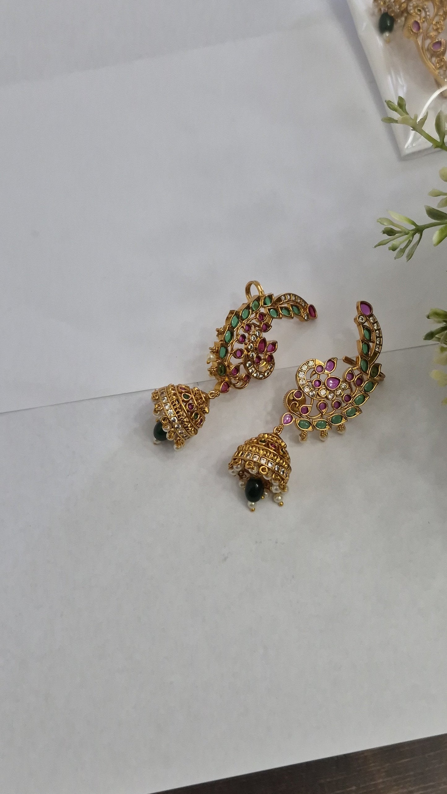 Pallavi Earcuff Jhumkas