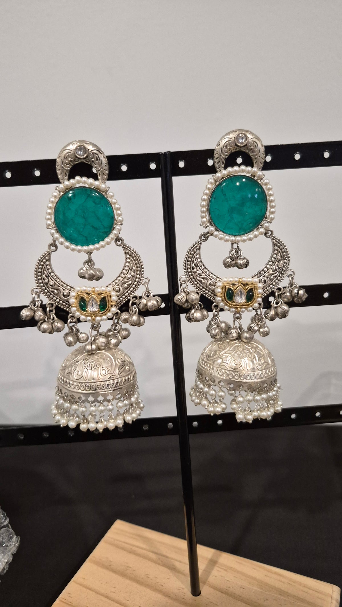 Ruchi German Silver jhumkas