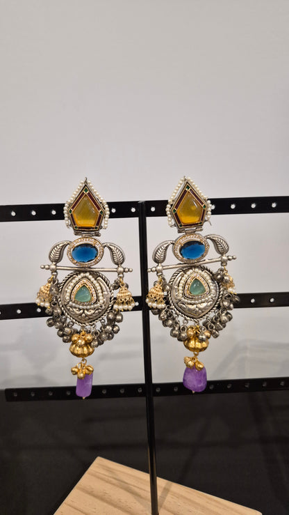 Suman Dual tone Kashmiri Earrings