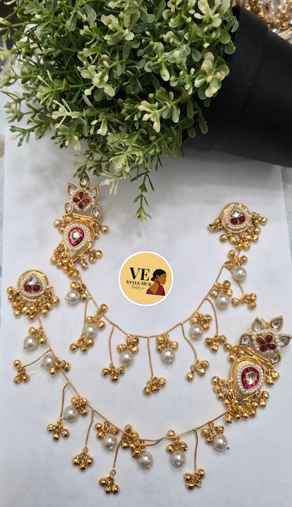 Apsara Kashmiri Earrings ( **white one is jhumroo only no pearls)