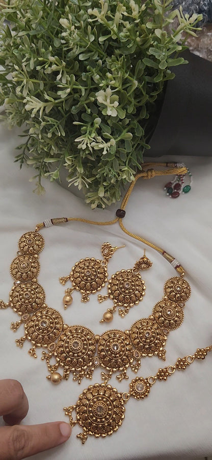 Simran Necklace set with Mang tikka