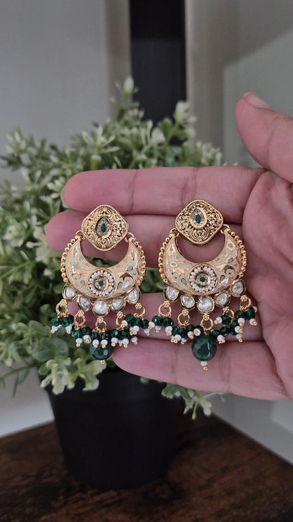 Shloka Gold finish earrings